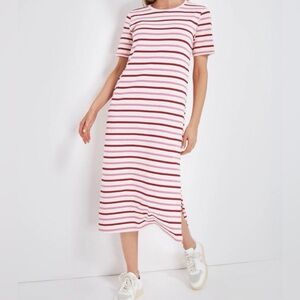 Tuckernuck Pomander Place Striped Midi T-Shirt Dress